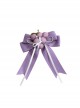 Pastoral Style Cloth Art Simulation 3D Grape Ribbon Satin Large Bowknot Pearl Classic Lolita Hair Clip