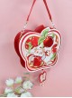 Art Illustration Han Chinese Element Red Apple Hamster Orchard Embroidery Kawaii Fashion Apple Slice Shape Bag