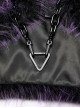 Punk Style Stand Collar Cool Plastic Chain Decoration Plush Fabric Unique Black Purple Long Sleeves Jacket