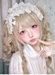 Gradual Golden Roman Roll Tiger Mouth Clip Double Ponytail Rolled Sideburns Flat Bangs Sweet Lolita Wig