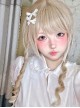 Gradual Golden Roman Roll Tiger Mouth Clip Double Ponytail Rolled Sideburns Flat Bangs Sweet Lolita Wig