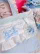 Light Blue Daily Elegant Ballet Style Dance Shoes Embroidery Ribbon Bowknot Ruffles Sweet Lolita Cloth Bag