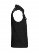 Punk Style Lapel Stretch Twill Fabric Front Placket Ghost Head Button Decoration Black Sleeveless Vest