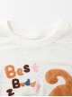 3D Cute Sweet Cartoon Orange Cat Yarn Ball Patch Kawaii Fashion White Cotton Short Sleeves T-Shirt