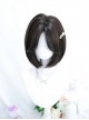 Midnight Series Daily Exquisite Internal Buckle Mid Split Bangs Short BOB Hair Stylish Lolita Full Head Wig