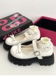 Stylish Casual Cute Sweet Lolita Bowknot College Style Uniform Versatile Thick Sole Height Enhancement Mary Jane Shoes