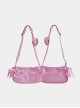 Ballerina Series Satin Bowknot Casual Underarm Anime Itabag Transparent Layer Kawaii Fashion Crossbody Bag