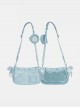 Ballerina Series Satin Bowknot Casual Underarm Anime Itabag Transparent Layer Kawaii Fashion Crossbody Bag