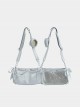 Ballerina Series Satin Bowknot Casual Underarm Anime Itabag Transparent Layer Kawaii Fashion Crossbody Bag