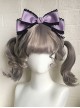 Versatile Handmade Satin Sweet Cool Black Marginal Lace Gothic Lolita Large Bowknot Hairpin