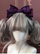 Versatile Handmade Satin Sweet Cool Black Marginal Lace Gothic Lolita Large Bowknot Hairpin