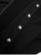 Punk Style Stand Collar Waist Disassembled Button Loop Wool Material Elegant Black Long Sleeves Male Coat