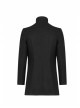 Punk Style Stand Collar Waist Disassembled Button Loop Wool Material Elegant Black Long Sleeves Male Coat