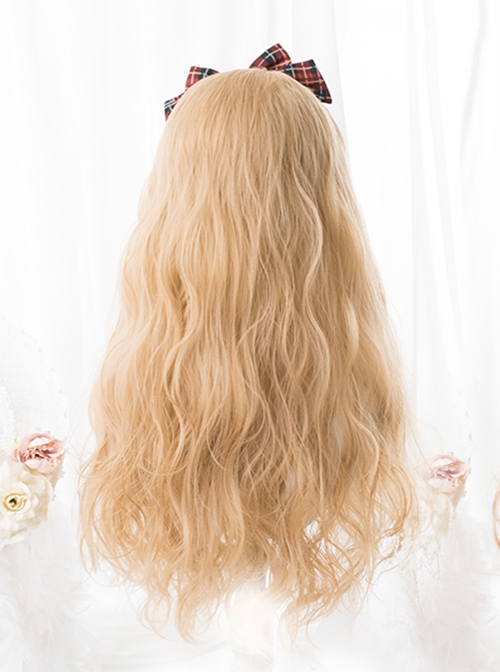 Nanami Series Honey Chestnuts Light Golden Brown Harajuku Girl Egg Roll Long Curly Hair Sweet Lolita Wig