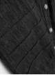 Punk Style Lapel Unique Jacquard Dark Pattern Metal Skull Button Decoration Daily Black Long Sleeves Slim Shirt