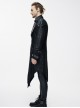 Punk Style Personality Fake Two Piece Glued Suede Stitching Twill Black Lapel Hooded Jacket