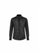 Gothic Style Elegant Stand Collar Gorgeous Jacquard Pattern Exquisite Jewel Button Vintage Black Long Sleeves Shirt