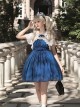 Rose Pearl Polarized Flower Bud Classic Lolita Bowknot High Waist Suspender Dress Lace Coat Hairband Hanamaru Set