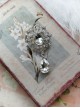 Handmade Vintage Gorgeous Elegant Accessory Gothic Lolita Alloy Colorful Diamond Gemstone Brooch