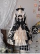 Concerto Of Love Series Gorgeous Black White Heart Chiffon Fluffy Ruffle Bowknot Sweet Lolita Sleeveless Dress