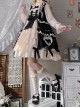 Concerto Of Love Series Gorgeous Black White Heart Chiffon Fluffy Ruffle Bowknot Sweet Lolita Sleeveless Dress