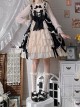 Concerto Of Love Series Gorgeous Black White Heart Chiffon Fluffy Ruffle Bowknot Sweet Lolita Sleeveless Dress