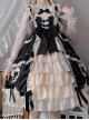 Concerto Of Love Series Gorgeous Black White Heart Chiffon Fluffy Ruffle Bowknot Sweet Lolita Sleeveless Dress