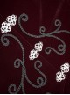 Gothic Retro Velvet Stitching Jacquard Chest Handmade Three Dimensional Embroidery Wine Red Retro Fake Two Piece Coat