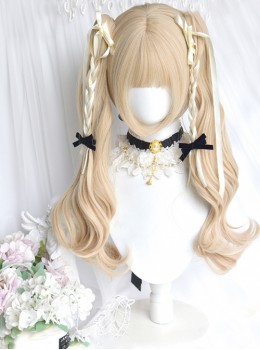 Magic Box Scroll Series Cute Princess Style Double Ponytail Long Curly Hair Clip Sweet Lolita Short Wig