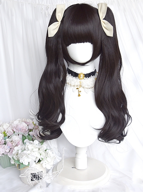 Magic Box Scroll Series Cute Princess Style Double Ponytail Long Curly Hair Clip Sweet Lolita Short Wig