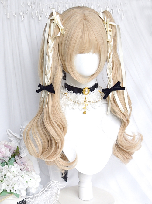 Magic Box Scroll Series Cute Princess Style Double Ponytail Long Curly Hair Clip Sweet Lolita Short Wig