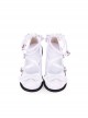 Princess Style Pearlescent Cute Sweet Lolita Bowknot Cross Shoelaces Round Toe Low Heel Soft Sole Mary Jane Shoes