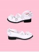 Princess Style Pearlescent Cute Sweet Lolita Bowknot Cross Shoelaces Round Toe Low Heel Soft Sole Mary Jane Shoes