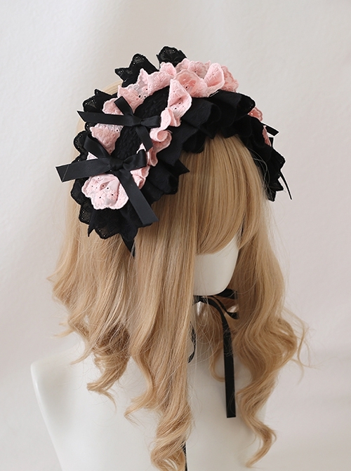 Gorgeous Retro Antique Doll Sweet Lolita Soft Embroidery Cotton Lace Ruffles Hair Accessory Headband