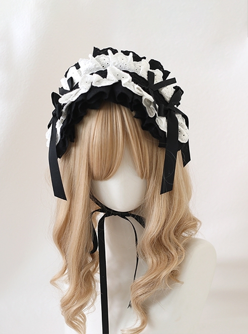 Gorgeous Retro Antique Doll Sweet Lolita Soft Embroidery Cotton Lace Ruffles Hair Accessory Headband