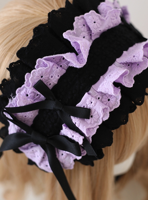 Gorgeous Retro Antique Doll Sweet Lolita Soft Embroidery Cotton Lace Ruffles Hair Accessory Headband