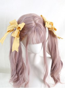 Japanese Style Versatile Daily Cute Double Ponytail Twist Satin Ribbon Bowknot Sweet Lolita Hairpin