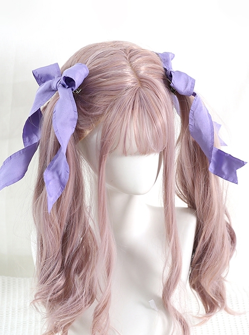 Japanese Style Versatile Daily Cute Double Ponytail Twist Satin Ribbon Bowknot Sweet Lolita Hairpin