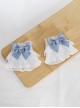 Macaron Versatile Lace Chiffon Ruffles Satin Ribbon Bowknot Sleeves Sweet Lolita Wristband