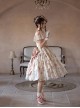 Romanticism Series Edward Collar Retro Court Lady Doll Pink Floral Soft Cotton Lace Bowknot Sweet Lolita Dress