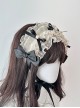 Pastoral Style Versatile Thin Slightly Transparent Lace Ribbon Bowknot Rose Sweet Lolita Headband