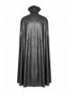 Gothic Style Stand Collar Luxury Embossed Velvet Exquisite Gem Cross Zipper Vintage Black Long Sleeves Cape Coat