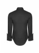 Gothic Style Lapel Exquisite Embroidery Applique Vintage Carved Metal Button Unique Bat Hem Black Long Sleeves Shirt