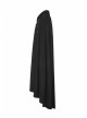 Gothic Style Unique Dark Pattern Woven Fabric Metal Button Decoration Irregular Hem Handsome Black Long Cloak