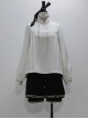 Versatile Chinese Tibetan Ethnic Style Elements Vintage Standing Collar Long Sleeves Ouji Fashion White Shirt