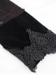 Gothic Style Simple Woven Front Center Lace Webbing Snap Button Detachable Plush Decoration Wine Red Vintage Men's Coat