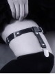 Simple Versatile Dark Subculture Punk Gothic Style Accessory Leather Belt Sock Clip Leg Ring