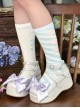 Ribbon Doll Series Satin Cute Large Bowknot Cross Straps Sweet Lolita Retro Muffin Thick Bottom Shoes