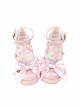 Ribbon Doll Series Satin Cute Large Bowknot Cross Straps Sweet Lolita Retro Muffin Thick Bottom Shoes