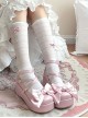 Ribbon Doll Series Satin Cute Large Bowknot Cross Straps Sweet Lolita Retro Muffin Thick Bottom Shoes